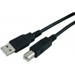 USB kabel Type A B 1.8m zwart